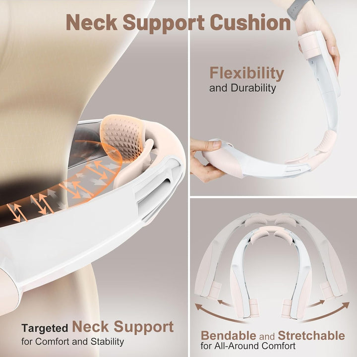 Nackenventilator, 8000 mAh Tragbarer Blattloser Halsventilator, 360° Luftstrom, 6 Stufen, USB Wieder