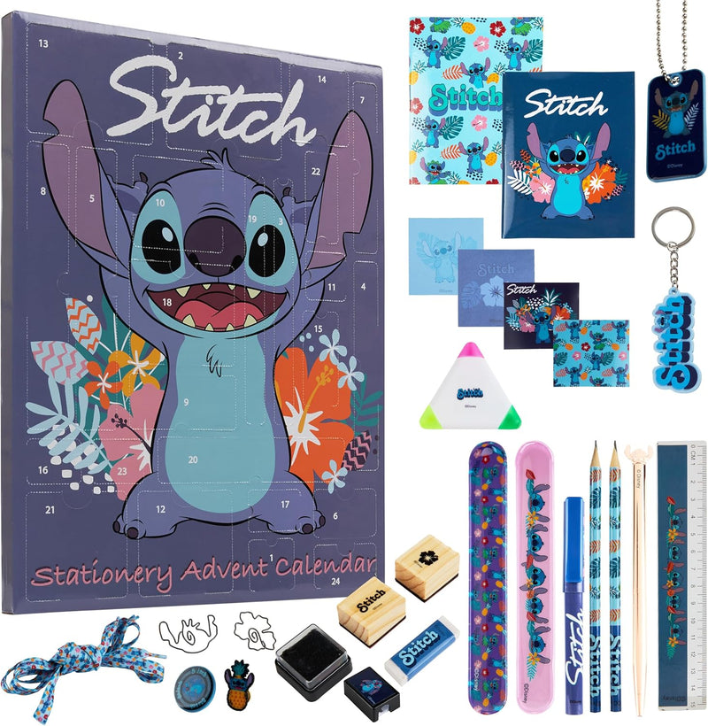 Disney Stitch Adventskalender 2023 Schreibwaren Lilo und Stitch Kinder: 24 Überraschungen mit Schrei