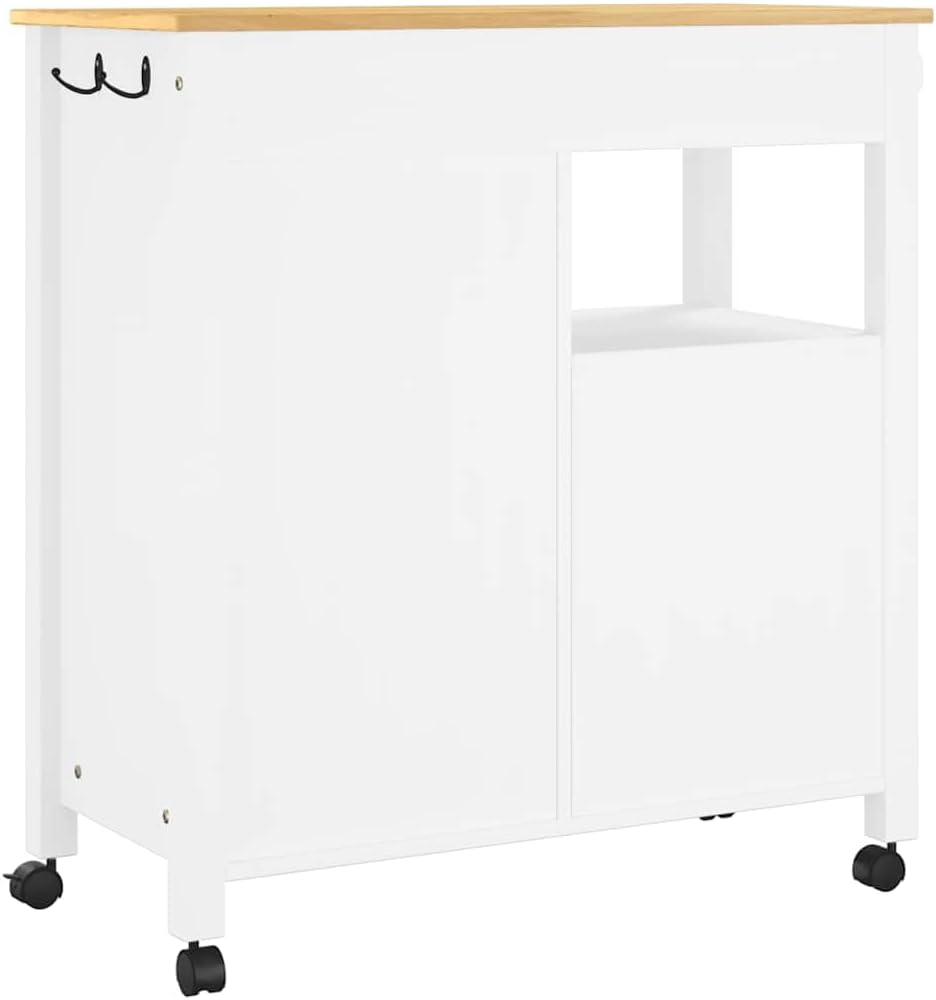 vidaXL Küchenwagen, Servierwagen mit viel Stauraum, Beistellwagen für Küche Wohnzimmer Badezimmer, T