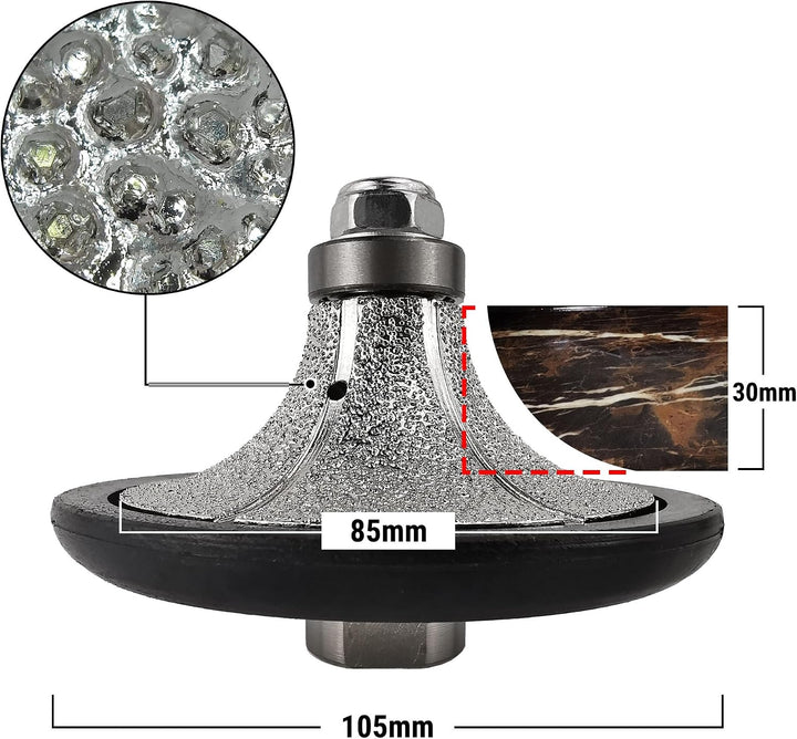NBB Diamant-Profilscheibe Diamantfräser Fräsbohrer Trennreibahle Profilierungs-Bit für Porzellan Fli