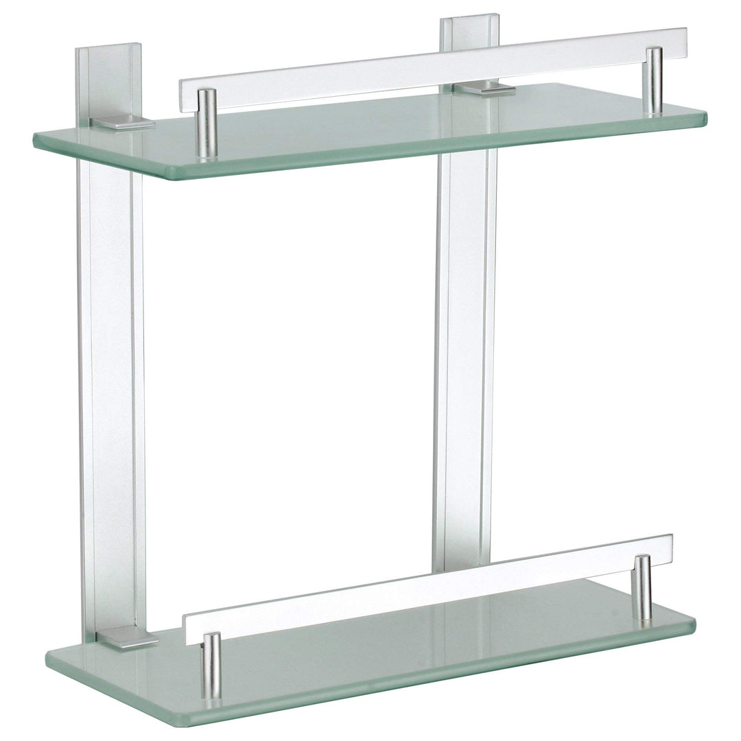 MSV Bad Regal "Tabarca" Eckregal Duschregal aus Aluminium und Glas - kleben und bohren