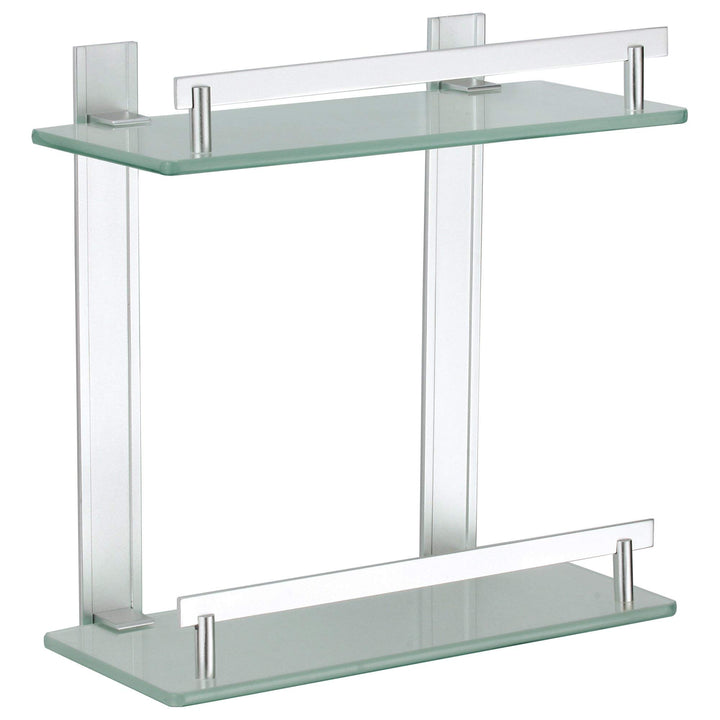 MSV Bad Regal "Tabarca" Eckregal Duschregal aus Aluminium und Glas - kleben und bohren