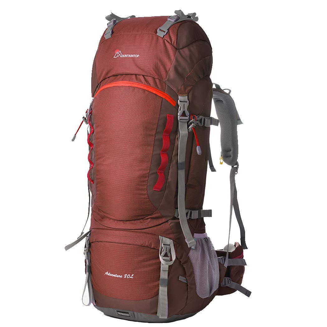 MOUNTAINTOP Trekkingrucksack 80L Wanderrucksack Herren Damen Reiserucksack Grosser Rucksack mit Rege