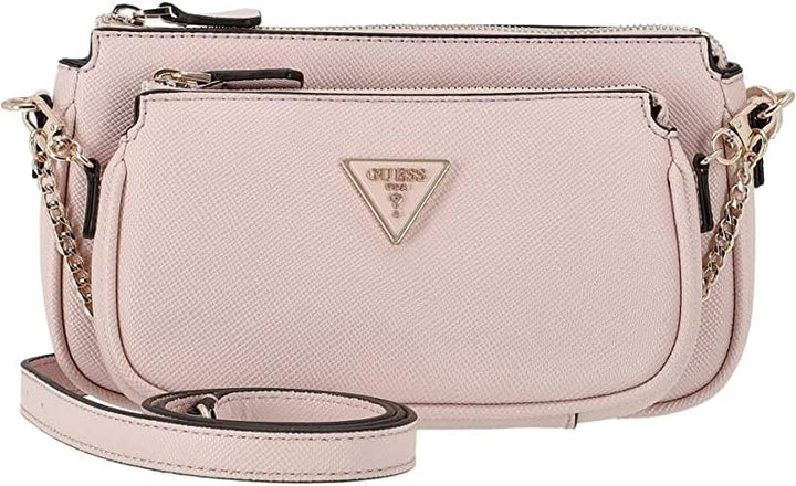 GUESS Damen Noelle Dbl Pouch Crossbody Bag Leichte Rose, Leichte Rose