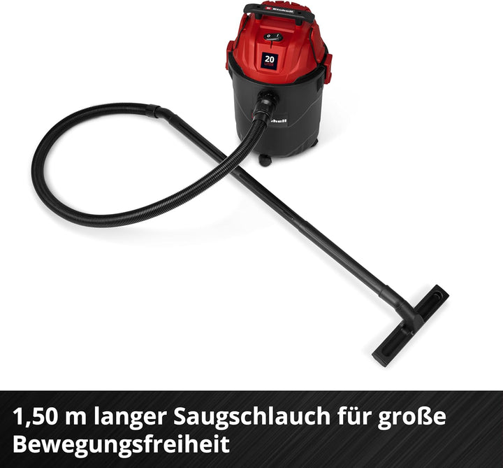Einhell Nass-Trockensauger TC-VC 2045 (850 Watt, 180 mbar Saugleistung, 20 L Auffangbehälter, Blasan