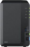 Synology DS223 2-Bay Diskstation NAS (Realtek RTD1619B Quad-Core 2GB Ram 1xRJ-45 1GbE LAN-Port) 24 T