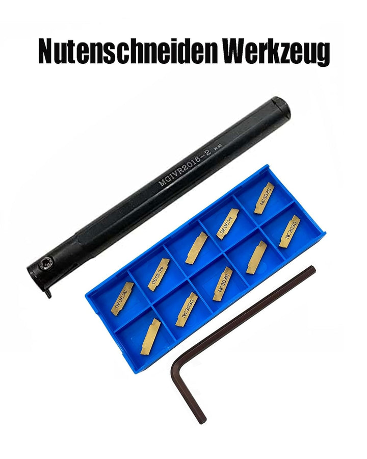 Hunricho10pc MGMN200 Hartmetalleinsätze Nutenfräseinsätze 2mm Breite Hartmetalleinsätze mit MGIVR 20