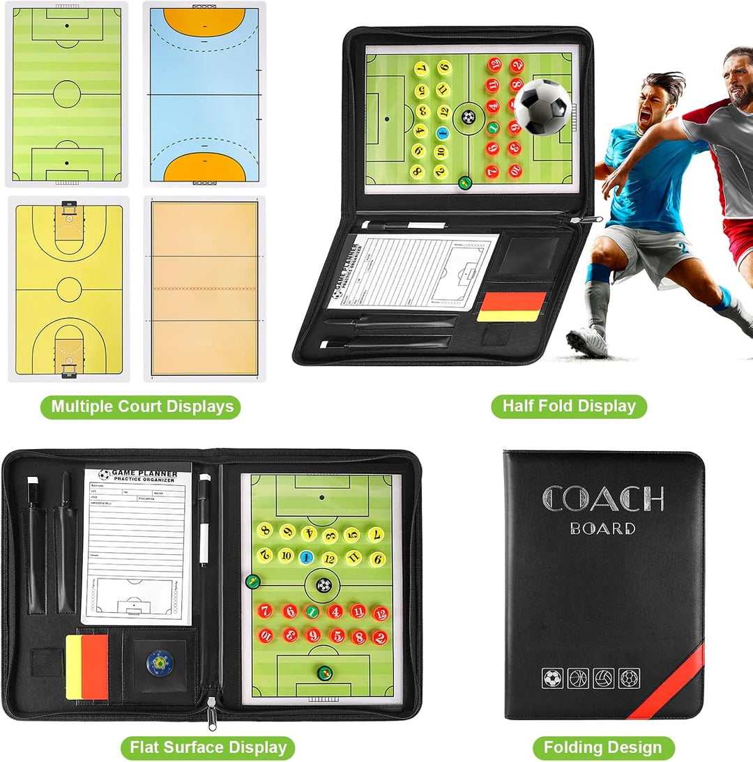 Professional Tragbar Taktikboards, Magnet Fussball Coach-Board Taktikmappe Coach-Mappe mit Trainings