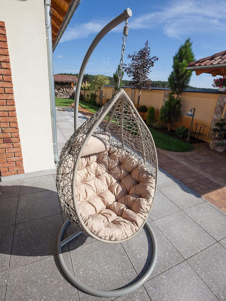 PillowPrim Hängesessel Kissen, Auflage für Polyrattan/Rattan Hängeschaukel, Polster, Hängekorb, Scha