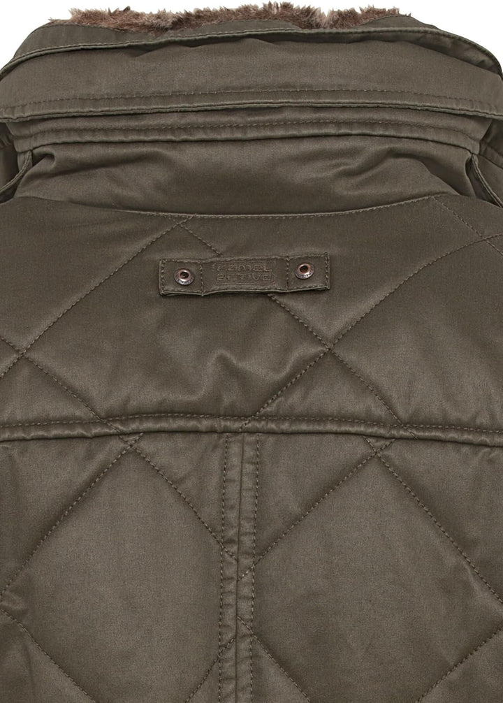 camel active Damen Blouson mit Stehkragen im Vintage Look 36 Khaki, 36 Khaki
