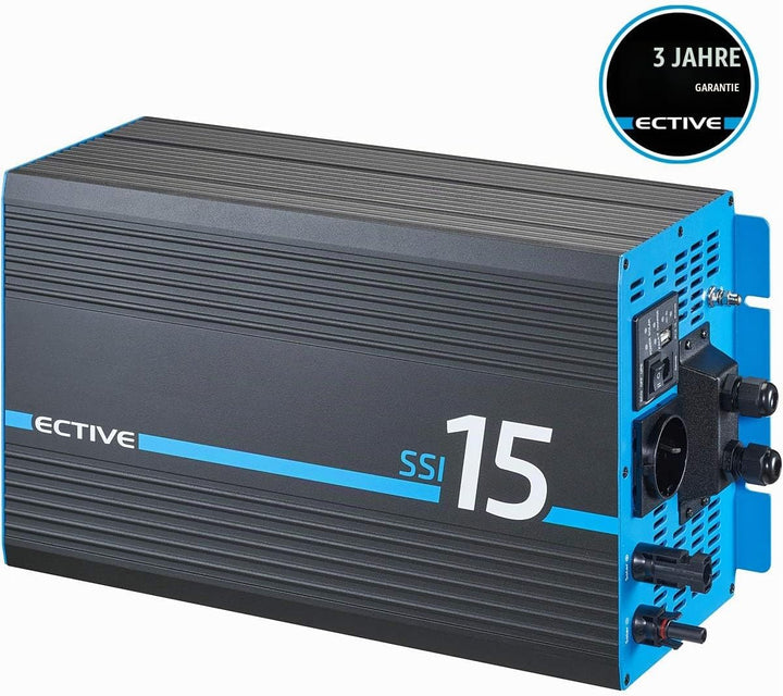 ECTIVE Reiner Sinsus Wechselrichter SSI 15-1500W, 20A, 24V auf 230V, Überlastschutz, Überhitzungssch