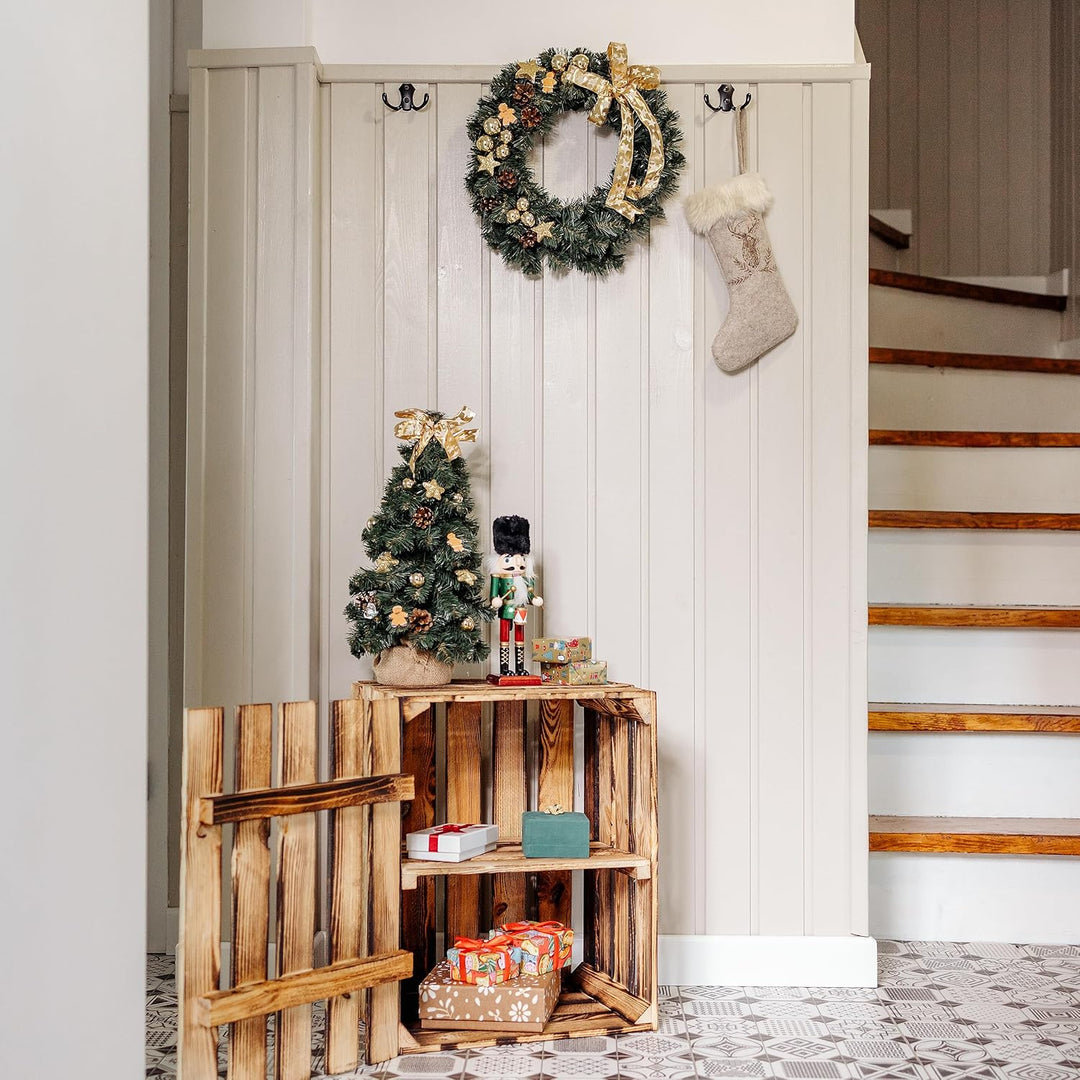 Creative Home Weihnachtsbaum Geschmückt Gold | Höhe 40 cm | Künstlicher Weihnachtsbaum klein Tannenb