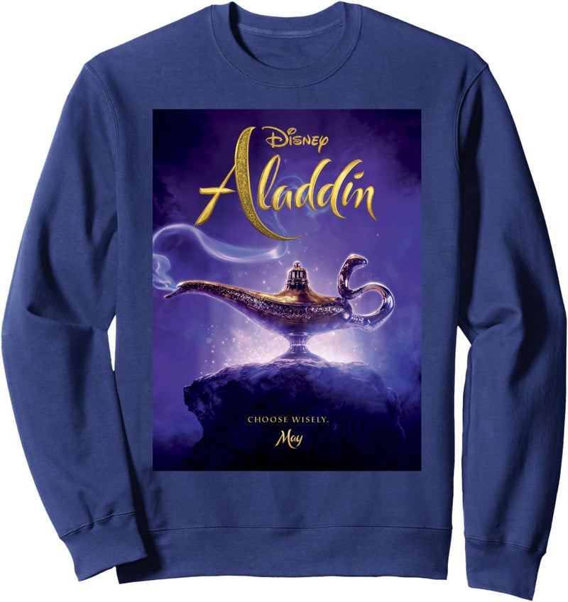 Disney Aladdin Poster Logo Genie Lamp Sweatshirt