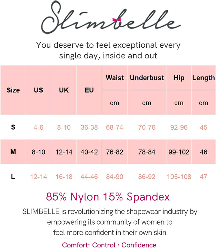 SLIMBELLE Shaping Body Damen Bauchweg Body Shaper Stark Formend Miederbody Sculpting Bodysuit Bodyfo