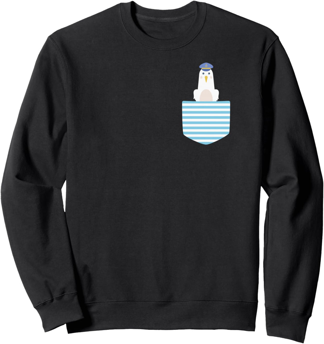 Möwe Maritim Kapitän Bootfahren Yacht Segeln Seemann Sweatshirt