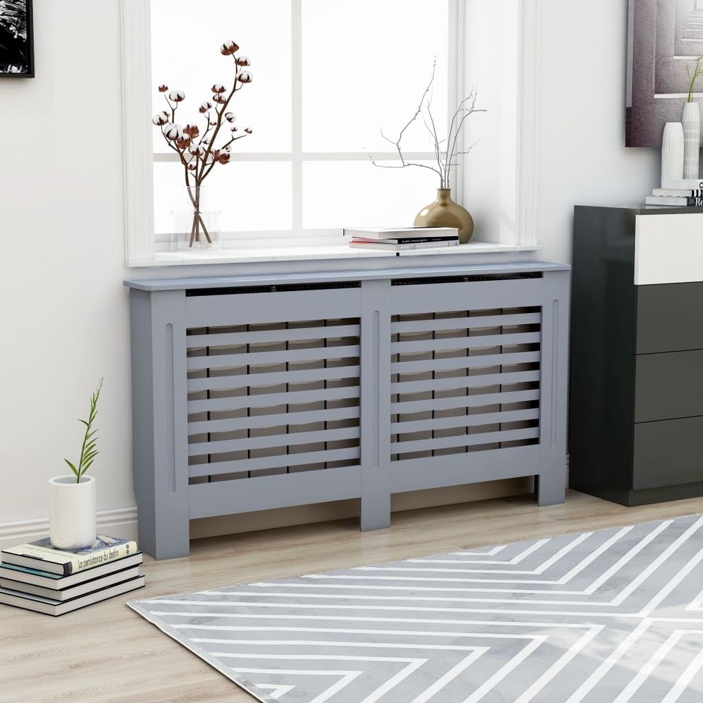 puraday Wohnzimmer Heizkörperabdeckung 152x19x81.5 cm MDF Heizkörper Verkleidung Abdeckung Dekorativ