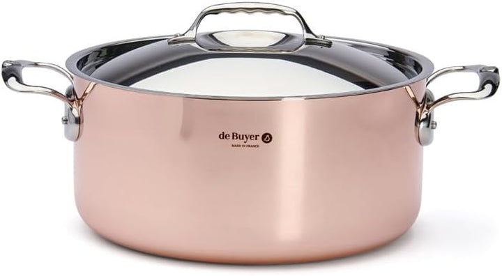 de Buyer - Kochtopf aus Kupfer mit Deckel PRIMA MATERA - 28 cm - 6242.28 Durchmeser 28 cm, Durchmese