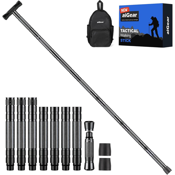 aiGear Taktischestöcke/Wanderstöcke | Upgraded Aluminium Taktische Pole Taktischer Stock | Outdoor 5