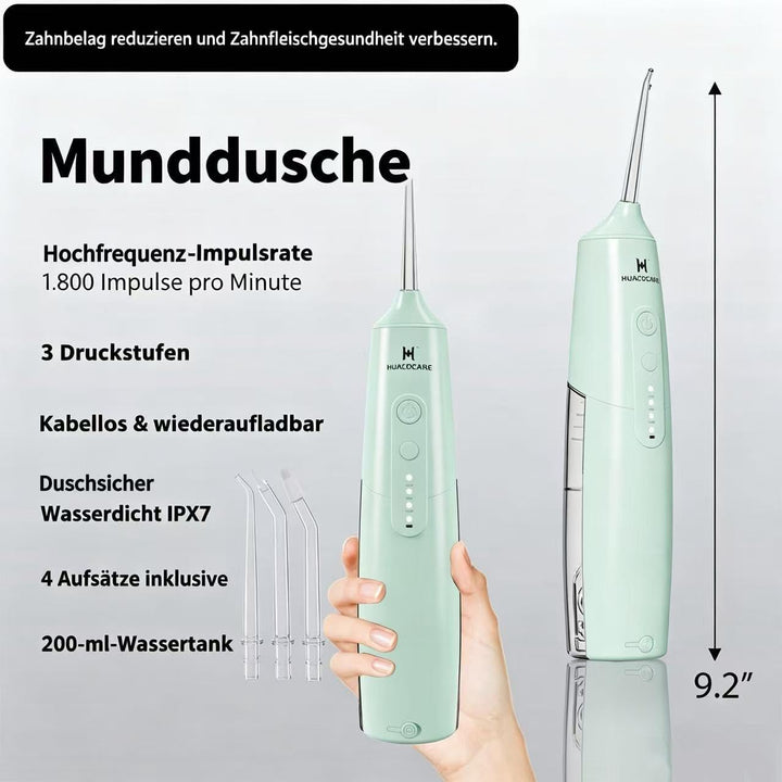 2-1 Mundreinigungsset, Wasser-Zahnseide und elektrische Zahnbürste, Bürsten und Zahnseide, für Zahnr
