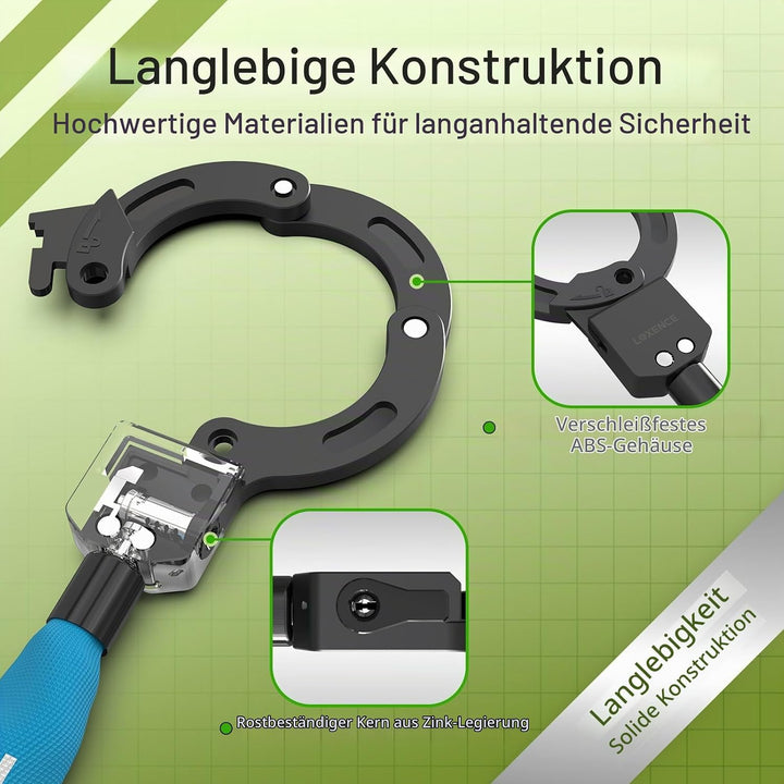 E Scooter Schloss, Handschellenschloss mit Kordelzugbeutel, Hohe Sicherheit Fahrradschloss, Scooter