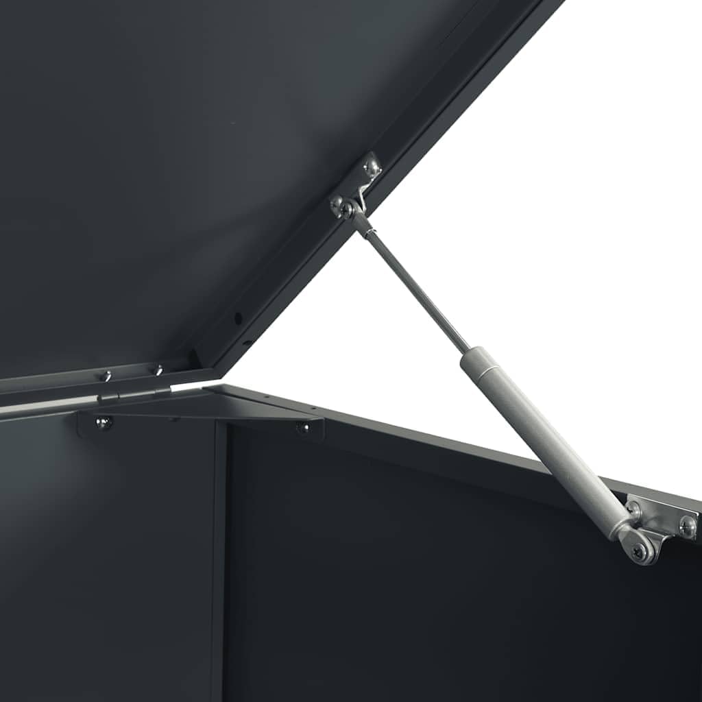Mülltonnenbox für 1 Tonne Anthrazit 69x79x117 cm Stahl Leichtgewichtige Behälter 1 Fässer Anthrazit,