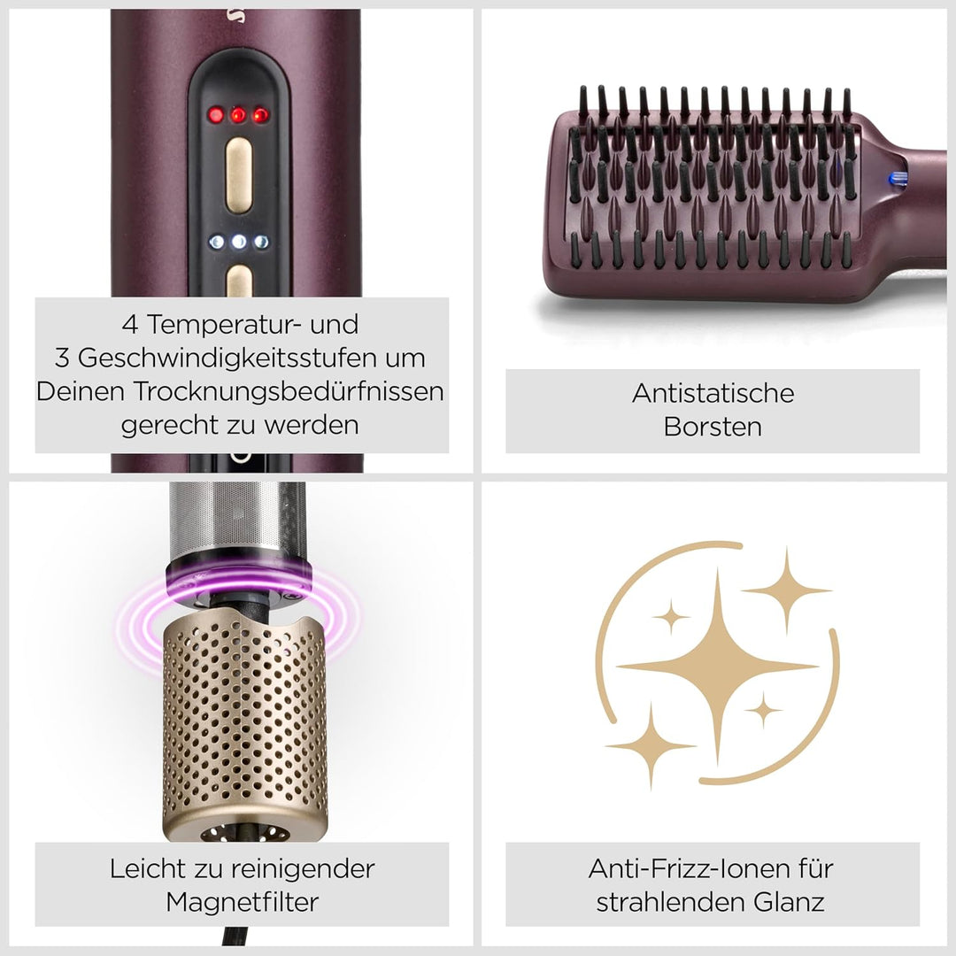 BaByliss Air Power Smooth – NEU 2025, Glätten und Trocknen von nass zu trocken, Haartrocknerbürste m
