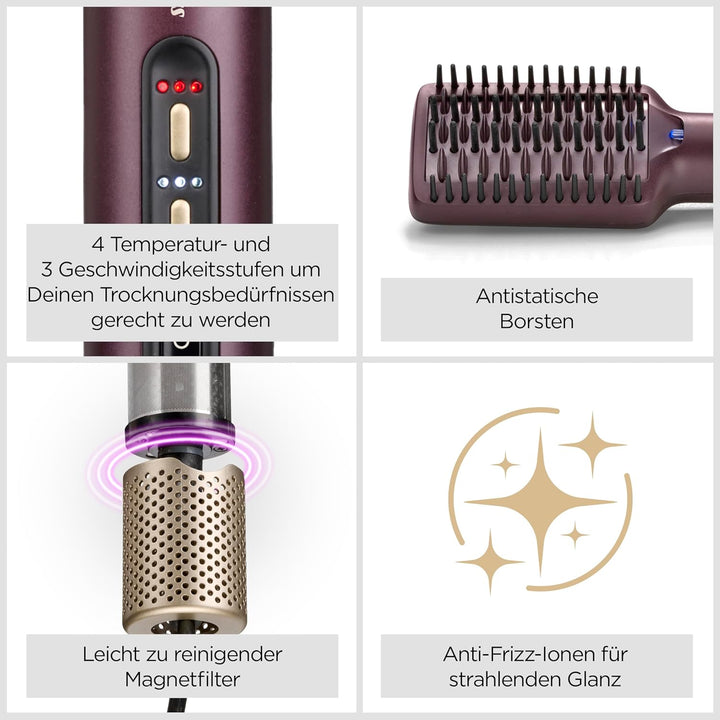 BaByliss Air Power Smooth – NEU 2025, Glätten und Trocknen von nass zu trocken, Haartrocknerbürste m