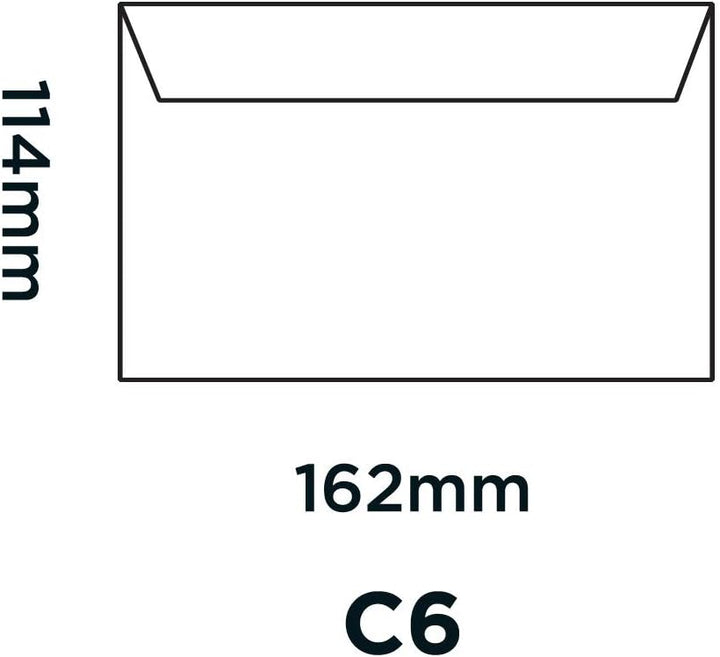 Blake Office 31214 Briefumschläge Haftklebung Ultra Weiss Wove C6 114 x 162 mm 120g/m² 50 Stück (Pac