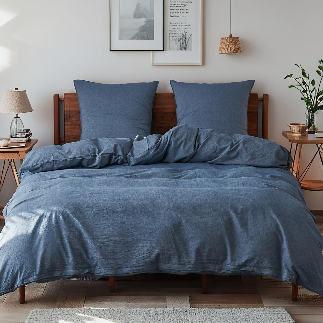 Simple&Opulence Bettwäsche 2 Teilig-100% Gewaschene Baumwolle Weiche und Angenehme Schlafkomfort - Ö