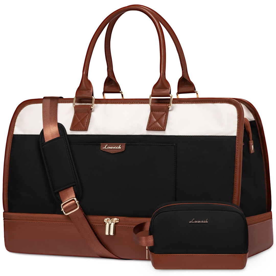 LOVEVOOK Reisetasche Weekender Damen Gross, 50L Handgepäck Tasche für Flugzeug, Kliniktasche Geburt