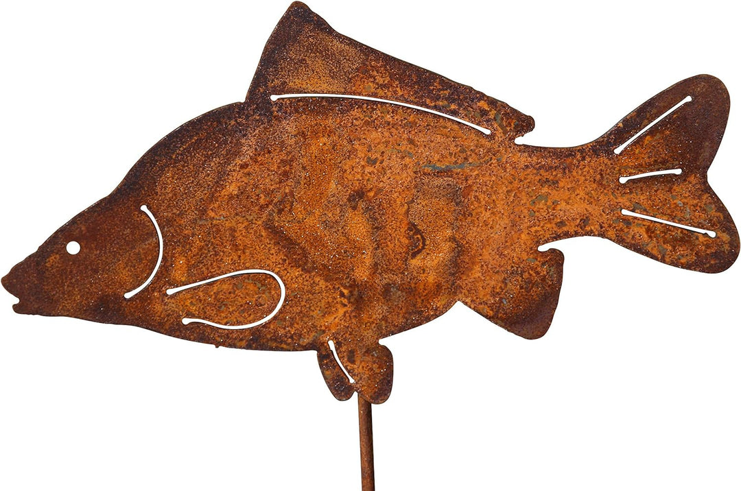 Vosteen Blümel Huber Decorative Garden Set – Fish 3 x 60 cm Metal Rust Patina Finish