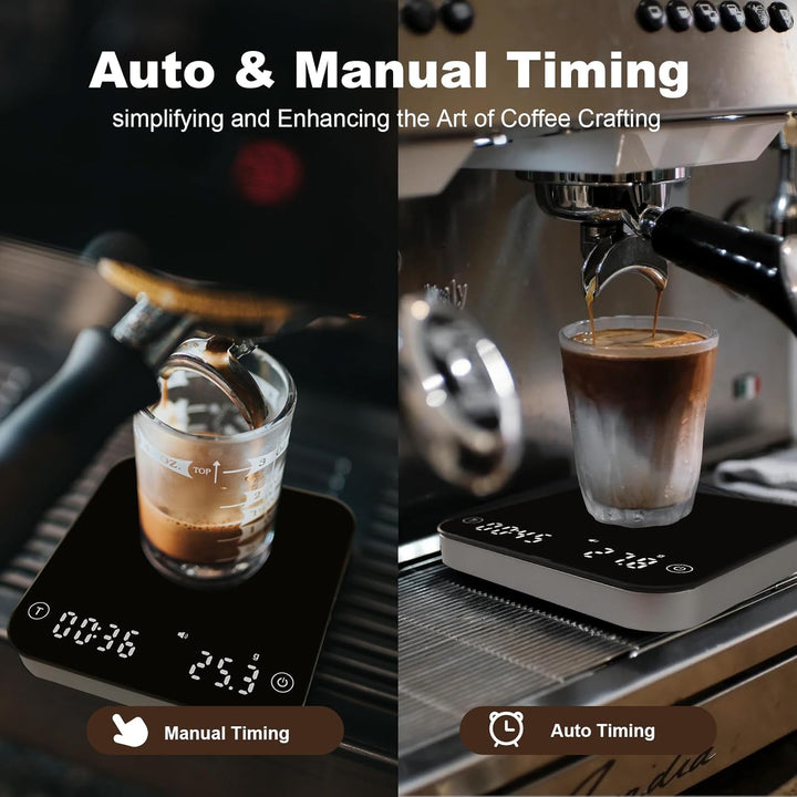 Mini-Kaffeewaage mit Timer,barista waage,Wiederaufladbare Waage für Filterkaffee,barista waage für E