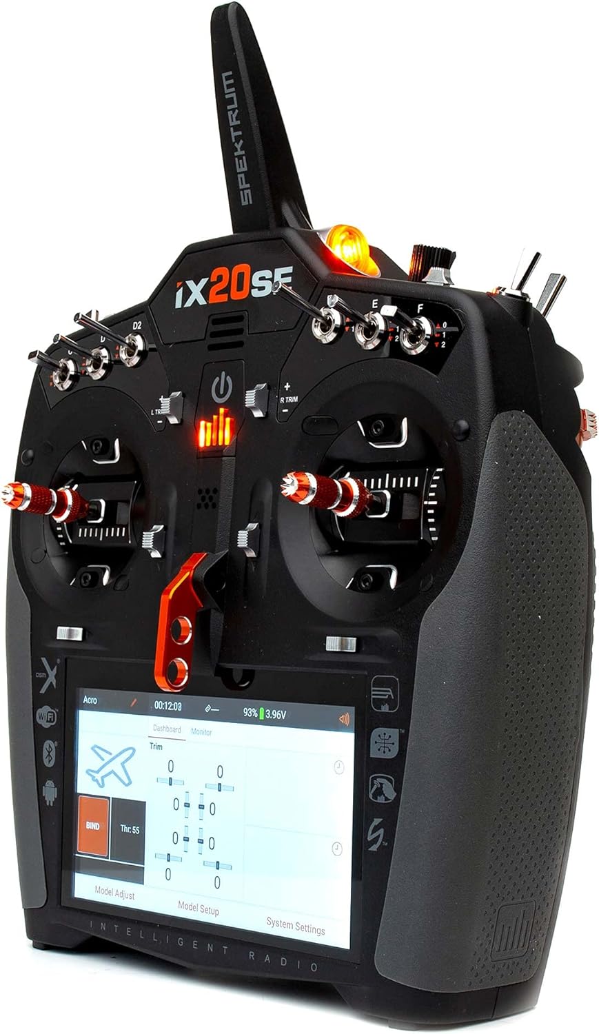 Spektrum SPMR20110EU iX20 20-Channel Special Edition Transmitter, International, Grey/Silver