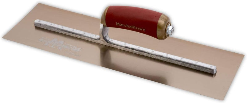 Marshalltown PermaShape Glättkelle, gebogene Form, aus Goldstahl, perfekt für Verputzer und Gipser,