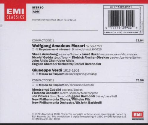 Requiem KV626 / Messa da Requiem, Audio-CD