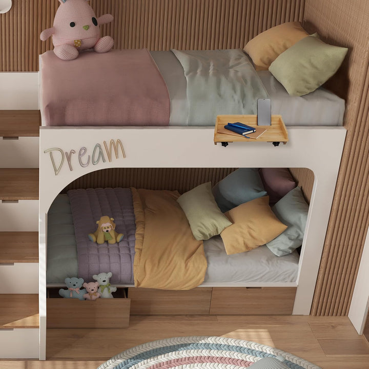 Relaxdays Bettablage, Mini-Nachttisch zum Klemmen, Bett & Hochbett, HBT 11,5 x 36 x 24,5 cm, Tableth