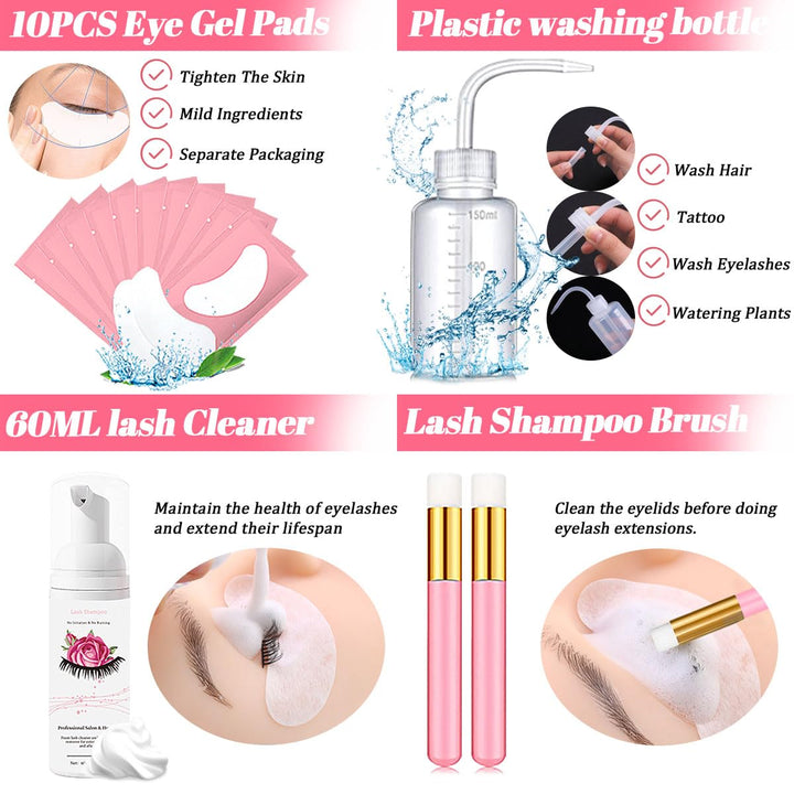 Wimpernverlängerung Set für Anfänger Lash Mannequin Kopf mit Ersetzten Augenlidern Falsche Wimpern P