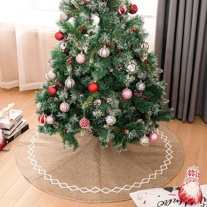 122cm Jute Weihnachtsbaumrock Sackleinen Weihnachtsbaum Röcke Weihnachtsbaumdecke Jute weihnachtsbau