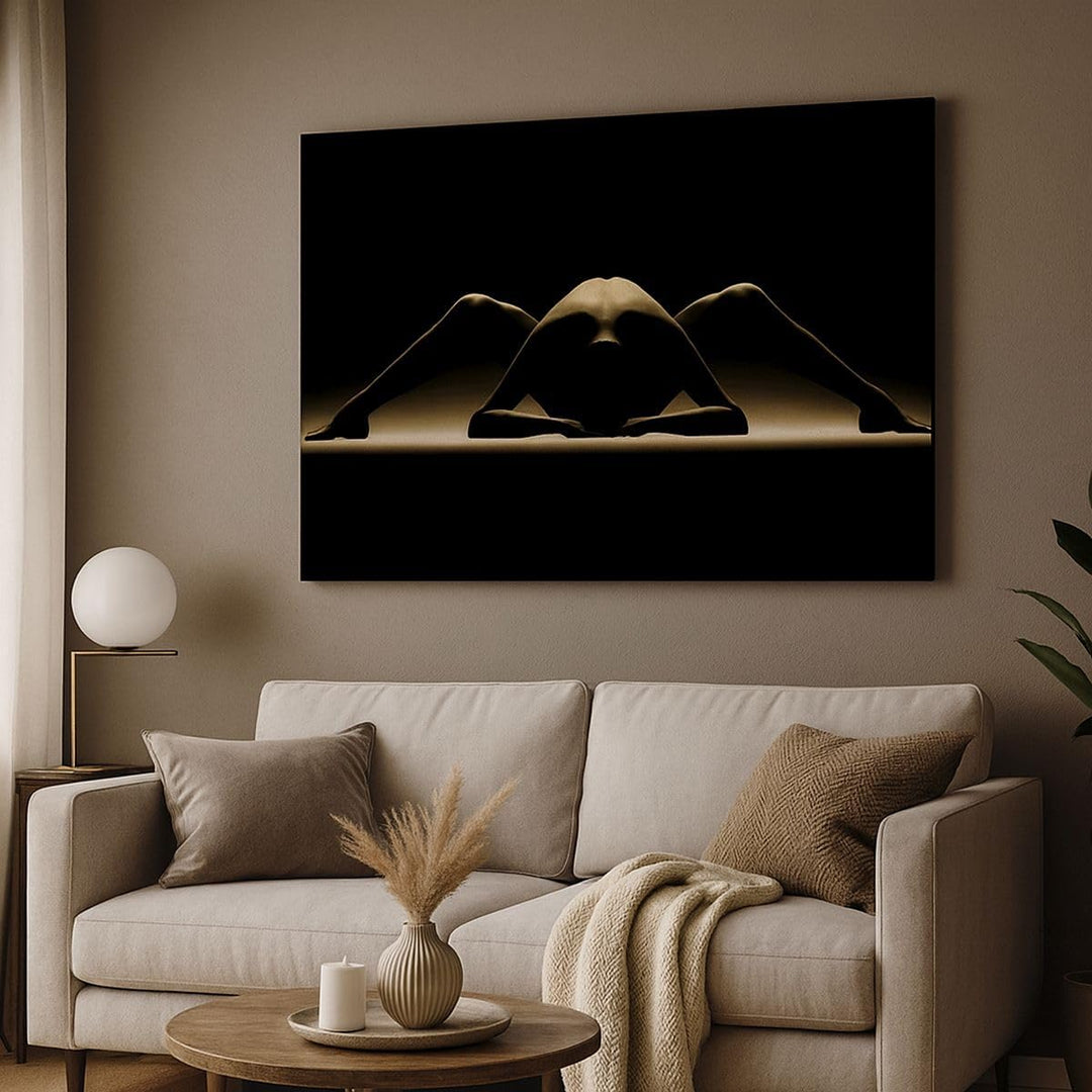 Wandbilder Dekoration Wohnzimmer Nackter Körper Modell künstlerische Pose Bilder auf Leinwand 120x80