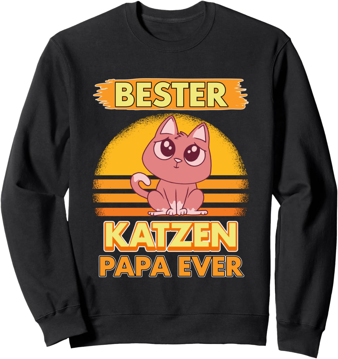 Bester Katzen Papa Ever Vatertag Katzen Sweatshirt