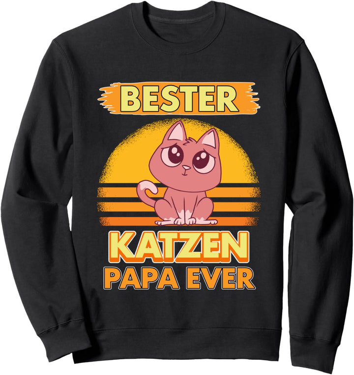 Bester Katzen Papa Ever Vatertag Katzen Sweatshirt