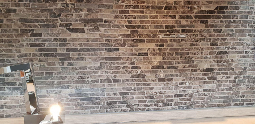 Mosaik Fliese Marmor Naturstein Brick Impala braun poliert MOS40-1306 | 10 Mosaikmatten 305x322 mm /