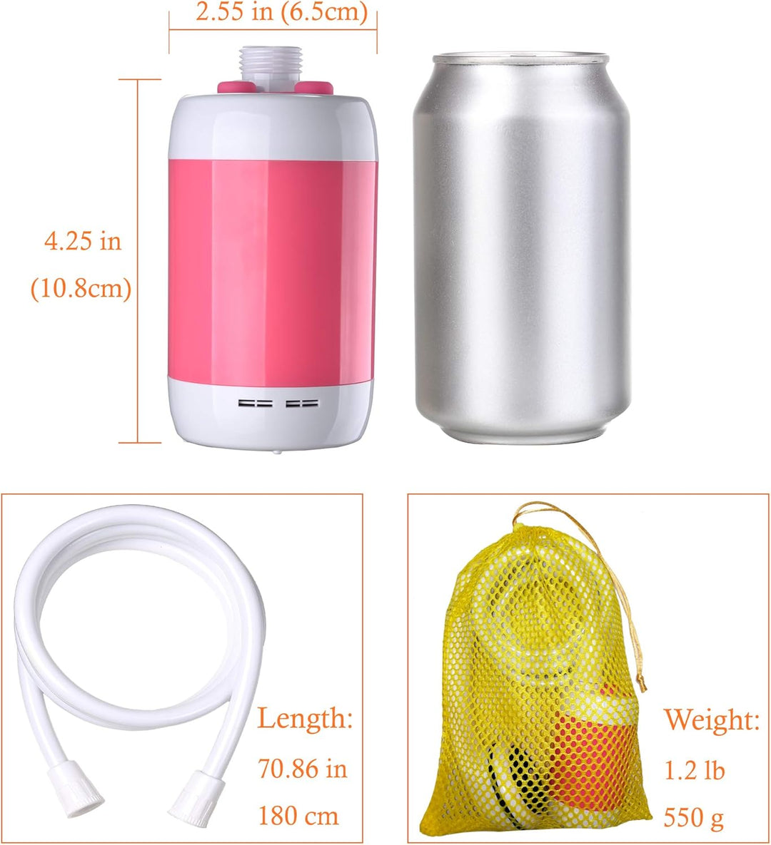 Laserbeak Portable Shower Camping Outdoor Shower, Built-in 4800 mAh Battery, Electric Handheld Recha