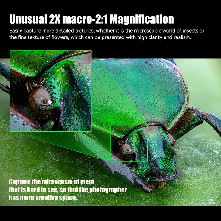 7artisans 120 mm T2.9 Macro 2X Cine-Objektiv, manuelles Cine-Objektiv mit festem Fokus, kompatibel m