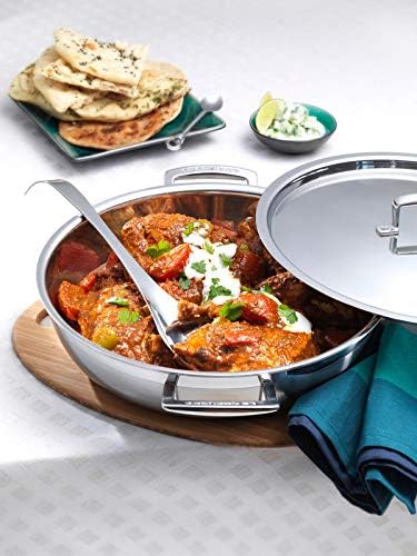 Le Creuset Profipfanne mit Deckel aus 3-ply Edelstahl, Ø 26 cm, Für alle Herdarten inkl. Induktion u