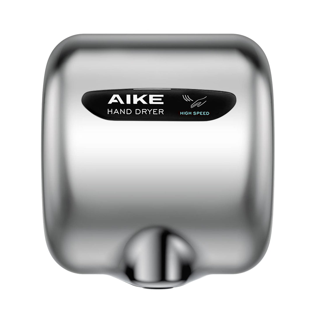 AIKE AK2800B ECO Händetrockner - elektrisch, aus gebürstetem Edelstahl mit Sensorautomatik und HEPA-