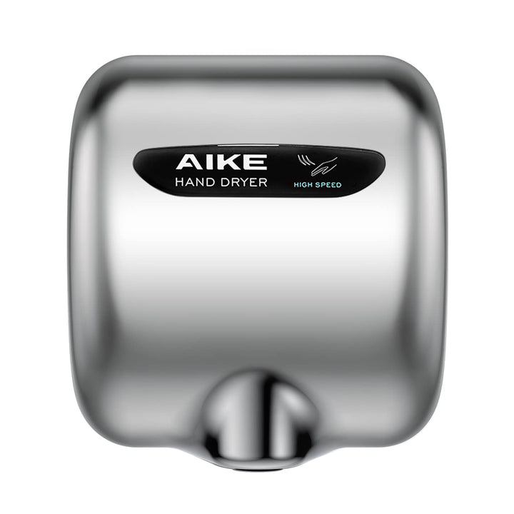 AIKE AK2800B ECO Händetrockner - elektrisch, aus gebürstetem Edelstahl mit Sensorautomatik und HEPA-