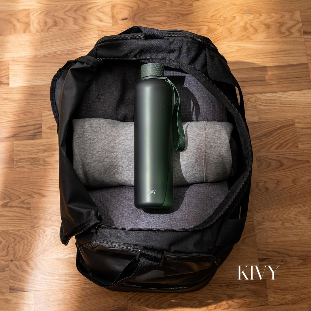 KIVY Trinkflasche 1l - Kohlensäure geeignet & Auslaufsicher - Für Sport, Schule & Büro - Sport Trink