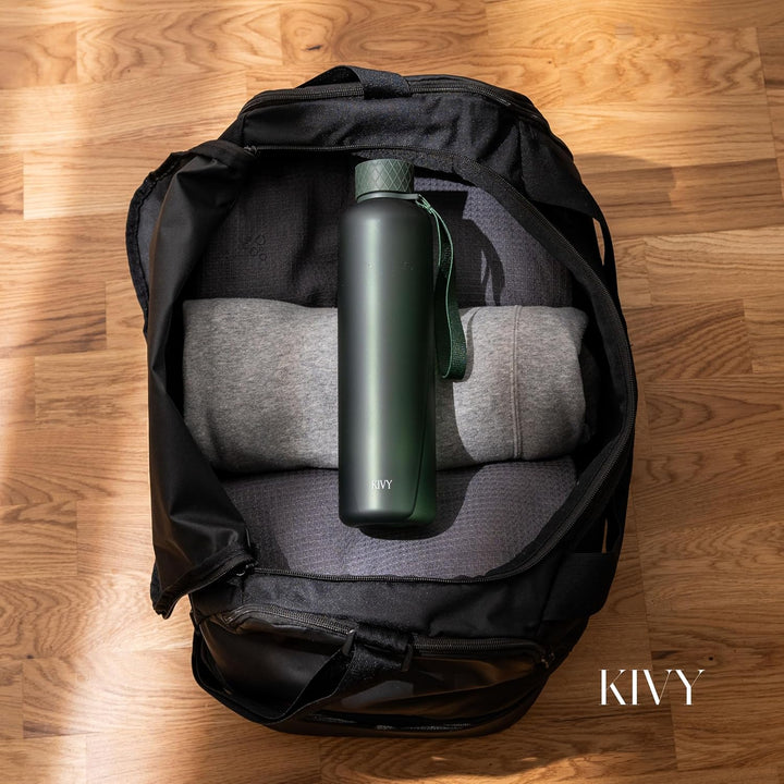 KIVY Trinkflasche 1l - Kohlensäure geeignet & Auslaufsicher - Für Sport, Schule & Büro - Sport Trink