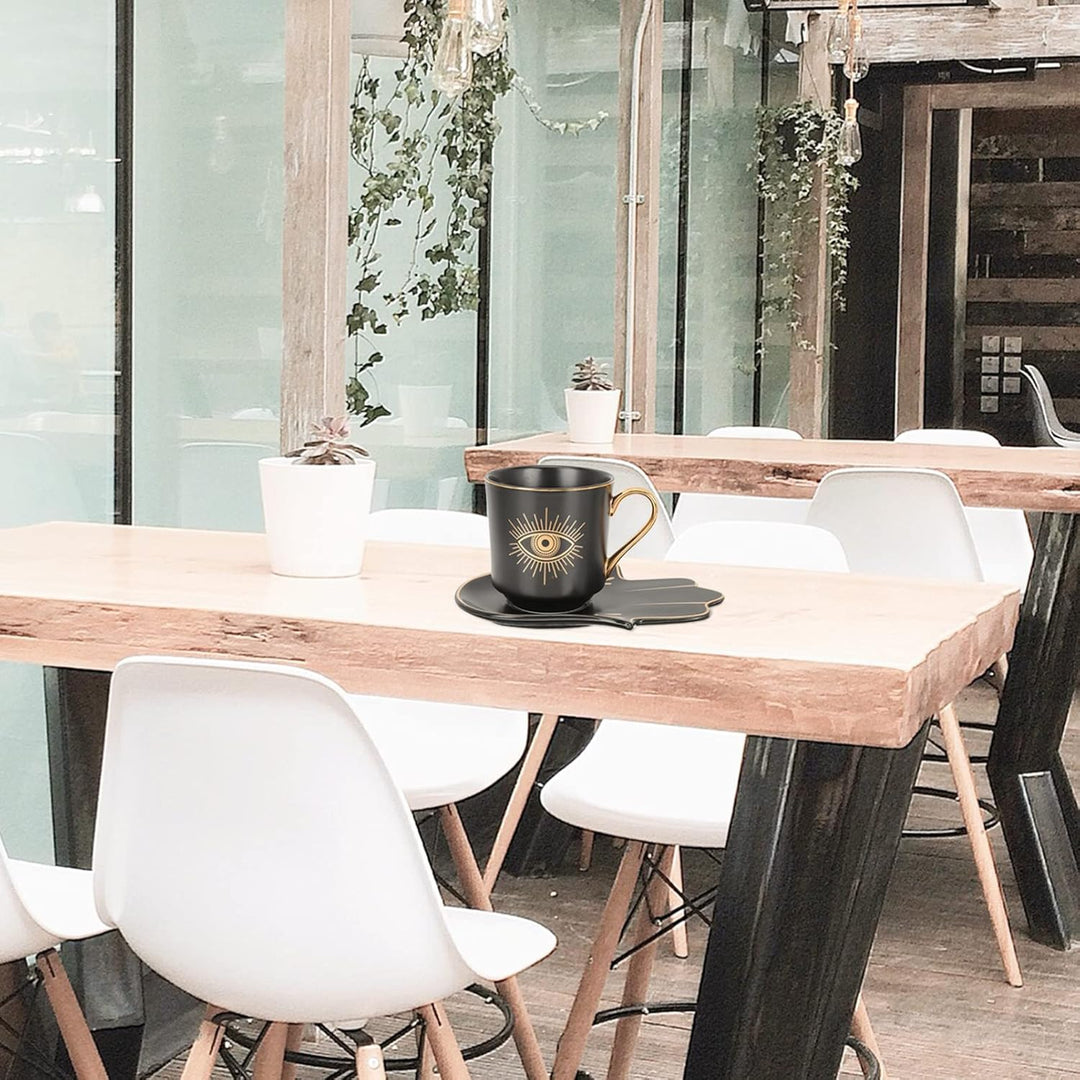 Cabilock Keramiktasse Teetasse Evil Eye Kaffeetasse Set Espresso Tasse Kaffeetasse Türkische Amulett